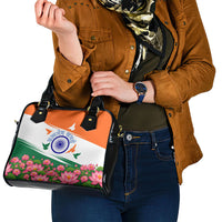 India Flag Shoulder Handbag Jet Flypast Ashoka Chakra Lotus Vibrant Patriotic Tricolor