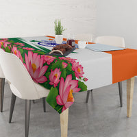 India Flag Tablecloth Jet Flypast Ashoka Chakra Lotus Vibrant Patriotic Tricolor