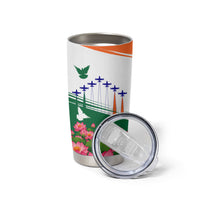 India Flag Tumbler Cup Jet Flypast Ashoka Chakra Lotus Vibrant Patriotic Tricolor