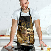 Zeus Greek Mythology King Of Gods Apron Gold Meander Pattern Lightning Bolt Mythological