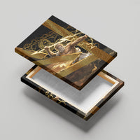 Zeus Greek Mythology King Of Gods Canvas Wall Art Gold Meander Pattern Lightning Bolt Mythological
