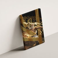 Zeus Greek Mythology King Of Gods Canvas Wall Art Gold Meander Pattern Lightning Bolt Mythological