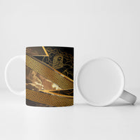 Zeus Greek Mythology King Of Gods Ceramic Mug Gold Meander Pattern Lightning Bolt Mythological