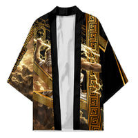 Zeus Greek Mythology King Of Gods Kimono Gold Meander Pattern Lightning Bolt Mythological