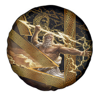 Zeus Greek Mythology King Of Gods Spare Tire Cover Gold Meander Pattern Lightning Bolt Mythological