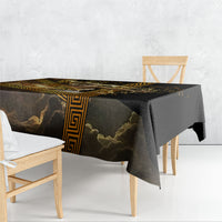 Zeus Greek Mythology King Of Gods Tablecloth Gold Meander Pattern Lightning Bolt Mythological