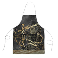 Zeus Greek Mythology King Of Gods Apron Golden Meander Key Pattern Lightning Bolt