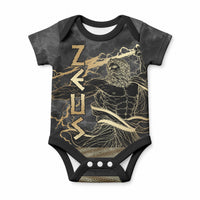 Zeus Greek Mythology King Of Gods Baby Onesie Golden Meander Key Pattern Lightning Bolt