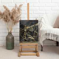 Zeus Greek Mythology King Of Gods Canvas Wall Art Golden Meander Key Pattern Lightning Bolt