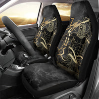 Zeus Greek Mythology King Of Gods Car Seat Cover Golden Meander Key Pattern Lightning Bolt
