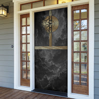Zeus Greek Mythology King Of Gods Door Cover Golden Meander Key Pattern Lightning Bolt