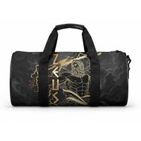 Zeus Greek Mythology King Of Gods Duffle Bag Golden Meander Key Pattern Lightning Bolt