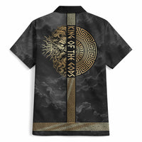Zeus Greek Mythology King Of Gods Hawaiian Shirt Golden Meander Key Pattern Lightning Bolt
