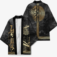 Zeus Greek Mythology King Of Gods Kimono Golden Meander Key Pattern Lightning Bolt