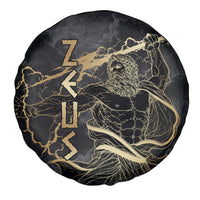 Zeus Greek Mythology King Of Gods Spare Tire Cover Golden Meander Key Pattern Lightning Bolt