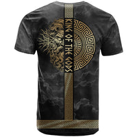 Zeus Greek Mythology King Of Gods T Shirt Golden Meander Key Pattern Lightning Bolt
