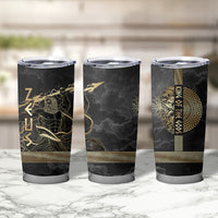 Zeus Greek Mythology King Of Gods Tumbler Cup Golden Meander Key Pattern Lightning Bolt