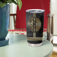 Zeus Greek Mythology King Of Gods Tumbler Cup Golden Meander Key Pattern Lightning Bolt