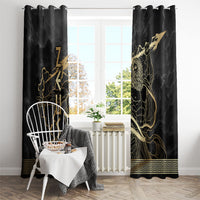 Zeus Greek Mythology King Of Gods Window Curtain Golden Meander Key Pattern Lightning Bolt
