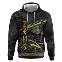 Zeus Greek Mythology King Of Gods Zip Hoodie Golden Meander Key Pattern Lightning Bolt