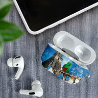 Guatemala Quetzal And Mayan Ruins AirPods Case Patriotic National Symbols White Orchid Flag