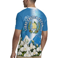 Guatemala Quetzal And Mayan Ruins Rugby Jersey Patriotic National Symbols White Orchid Flag