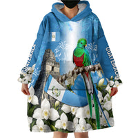 Guatemala Quetzal And Mayan Ruins Wearable Blanket Hoodie Patriotic National Symbols White Orchid Flag