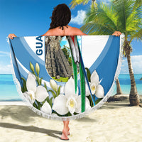 Guatemala Beach Blanket Quetzal Mayan Ruins Orchid Flag