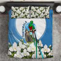 Guatemala Bedding Set Quetzal Mayan Ruins Orchid Flag