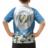 Guatemala Kid Hawaiian Shirt Quetzal Mayan Ruins Orchid Flag