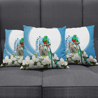 Guatemala Pillow Cover Quetzal Mayan Ruins Orchid Flag