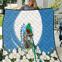 Guatemala Quilt Quetzal Mayan Ruins Orchid Flag