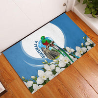 Guatemala Rubber Doormat Quetzal Mayan Ruins Orchid Flag
