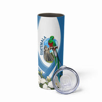Guatemala Skinny Tumbler Quetzal Mayan Ruins Orchid Flag