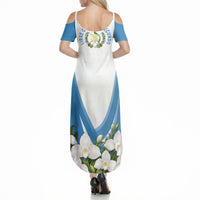 Guatemala Summer Maxi Dress Quetzal Mayan Ruins Orchid Flag
