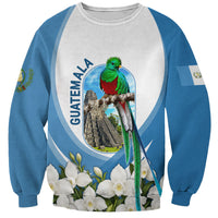 Guatemala Sweatshirt Quetzal Mayan Ruins Orchid Flag