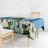 Guatemala Tablecloth Quetzal Mayan Ruins Orchid Flag