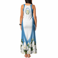 Guatemala Tank Maxi Dress Quetzal Mayan Ruins Orchid Flag