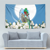 Guatemala Tapestry Quetzal Mayan Ruins Orchid Flag