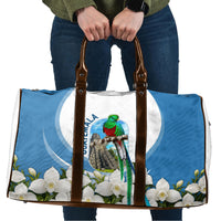 Guatemala Travel Bag Quetzal Mayan Ruins Orchid Flag
