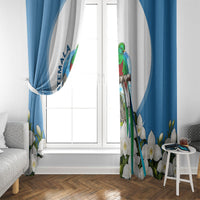Guatemala Window Curtain Quetzal Mayan Ruins Orchid Flag
