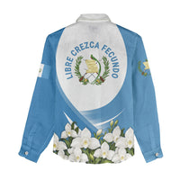 Guatemala Women Casual Shirt Quetzal Mayan Ruins Orchid Flag