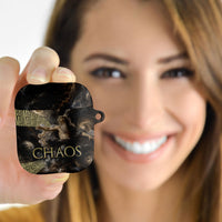 Greek God Of Chaos AirPods Case Cosmic Nebula Classical Art Greek Key Pattern