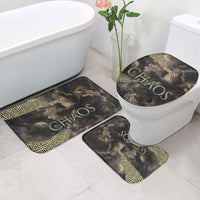 Greek God Of Chaos Bathroom Set Cosmic Nebula Classical Art Greek Key Pattern