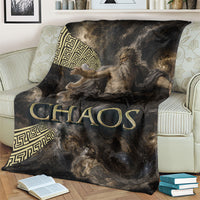 Greek God Of Chaos Blanket Cosmic Nebula Classical Art Greek Key Pattern