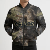 Greek God Of Chaos Bomber Puffer Jacket Cosmic Nebula Classical Art Greek Key Pattern