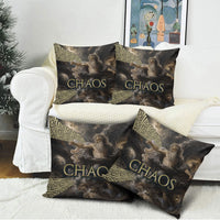 Greek God Of Chaos Pillow Cover Cosmic Nebula Classical Art Greek Key Pattern