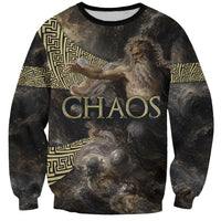 Greek God Of Chaos Sweatshirt Cosmic Nebula Classical Art Greek Key Pattern