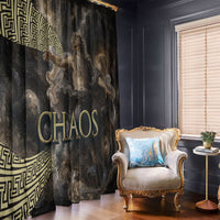 Greek God Of Chaos Window Curtain Cosmic Nebula Classical Art Greek Key Pattern
