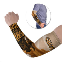 Greek Mythology Chaos Arm Sleeves Ancient Temple Ruins Classical Art Greek Key Pattern